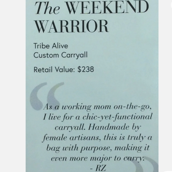 Tribe Alive x Rachel Zoe Limited Edition Custom Carryall Weekend Warrior Bag - Picture 4 of 16